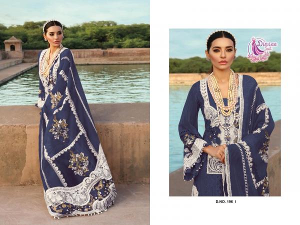 Dinsaa 196 F To J Chikankari cotton Designer Pakistani Suit